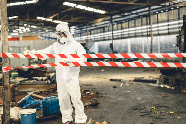 Professional Biohazard Cleanup technician working in West Orange, NJ